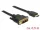 Delock Kábel DVI 18+1 csatlakozódugóval > HDMI-A csatlakozódugóval, 0,5 m, fekete (DL-85581)