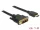 Delock Kábel DVI 18+1 csatlakozódugóval > HDMI-A csatlakozódugóval, 1 m, fekete (DL-85582)