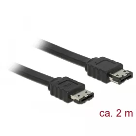   Delock Kábel eSATA 3 Gb/s hüvely > eSATA hüvely 2 m fekete (DL-85641)