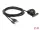 Delock kábel USB Type-A apa+3,5 mm-es 4 tűs sztereó jack apa>anya+zárókupakos USB-bemeneti csatl.ház (DL-85719)