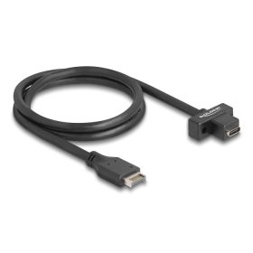   Delock USB 10 Gbps kábel E-típusú A kulcsos 20 tűs apa csatlakozó - USB Type-C  anya rögzíthető csatlakozó, kábelhossz 70 cm (DL-85776)