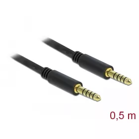   Delock 5 tűs apa-apa sztereó jack kábel 4,4 mm-es átmérő, 0,5 m hosszú fekete (DL-85790)