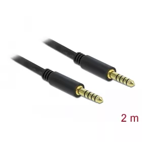   Delock 5 tűs apa-apa sztereó jack kábel 4,4 mm-es átmérő, 2 m hosszú fekete (DL-85792)