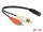 Delock Audio (Hang)kábel 2 x RCA apa   1 x 3,5 mm 3 tűs Sztereo Jack 20 cm (DL-85806)