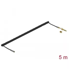   Delock Összecsavart kábelbővítmény 3,5 mm 3 tűs Sztereo Jack apa   Sztereo Jack anya 6,35 mm csavar (DL-85834)