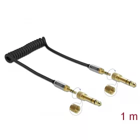   Delock Összecsavart kábelbővítmény 3,5 mm 3 tűs Sztereo Jack apa   Sztereo Jack apa csavar adapterre (DL-85836)