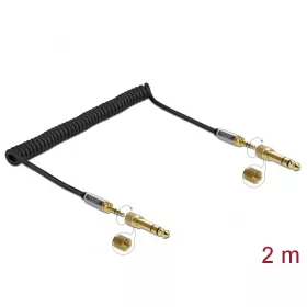   Delock Összecsavart kábelbővítmény 3,5 mm 3 tűs Sztereo Jack apa   Sztereo Jack apa csavar adapterre (DL-85837)