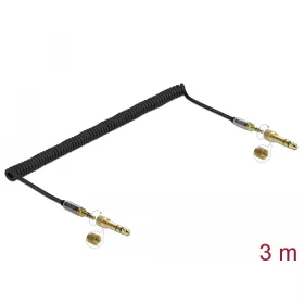   Delock Összecsavart kábelbővítmény 3,5 mm 3 tűs Sztereo Jack apa   Sztereo Jack apa csavar adapterre (DL-85838)