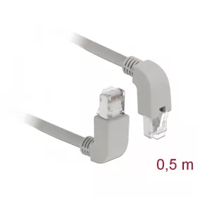   Delock Hálózati kábel RJ45 Cat.6 S/FTP felfelé néző / lefelé néző 0,5 m (DL-85861)