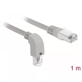   Delock Hálózati kábel RJ45 Cat.6A S/FTP, lefelé néző / egyenes 1 m (DL-85874)