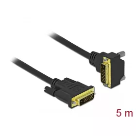   Delock DVI kábel 24+1 apa - 24+1 apa hajlított 5 m (DL-85896)