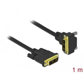   Delock DVI kábel 18+1 apa - 18+1 apa hajlított 1 m (DL-85901)