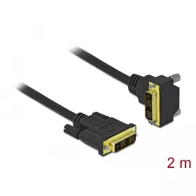   Delock DVI kábel 18+1 apa - 18+1 apa hajlított 2 m (DL-85902)