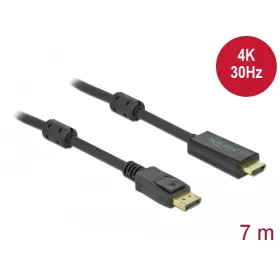   Delock Passzív DisplayPort 1.2 - HDMI kábel 4K 30 Hz 7 méter hosszú (DL-85961)