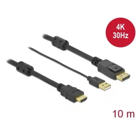 Delock HDMI    DisplayPort-kábel 4K 30 Hz 10 m (DL-85968)