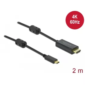   Delock Aktív USB Type-C  - HDMI kábel (DP Alt Mode) 4K 60 Hz 2 méter hosszú (DL-85970)