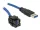 Delock Keystone modul, USB 3.0 A-csatlakozóhüvely 250  > USB 3.0 A-csatlakozódugó, 1,5 m kábellel (DL-86011)