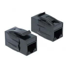   Delock Keystone modul, RJ45-aljzat > RJ45-aljzat, Cat.6A UTP, fekete (DL-86298)