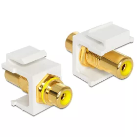   Delock Keystone modul RCA anya > RCA anya, aranyozott csatlakozó, sárga (DL-86309)