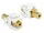 Delock Keystone Module stereo jack anya 3.5 mm 4 pin > stereo jack anya 3.5 mm 4 pin, aranyozott, fe (DL-86363)