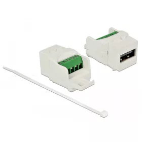   Delock Keystone modul USB 2.0 A anya sorkapocs modul, fehér (DL-86376)