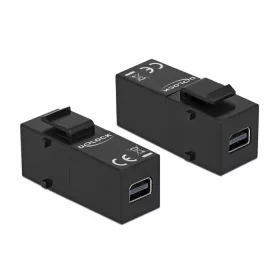   Delock Keystone modul, mini DisplayPort-csatlakozóhüvely > mini DisplayPort-csatlakozóhüvely (DL-86377)