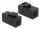 Delock Keystone modul, RJ45-aljzat > RJ45-aljzat, Cat.6 UTP, fekete (DL-86381)