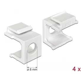   Delock Keystone fehér borító 8 mm-es lyukkal, 4 db. (DL-86400)