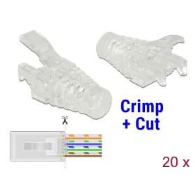   Delock Feszültség csökkentő keret RJ45 krimpel és vág típusú apához 20 darab (DL-86455)