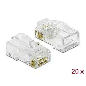   Delock RJ45 nyomó+vágó+hajlító apa Cat.6 UTP 20 db. (DL-86473)