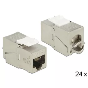   Delock Keystone modul RJ45 csatlakozó > LSA Cat.6A STP kompakt 24 darab (DL-86479)