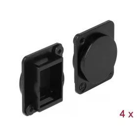 Delock D-típusú fedél fekete 4 db. (DL-86504)