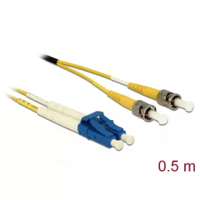   Delock Kábel, optikai szálas LC > ST egyszeres OS2, 2 m (DL-86569)