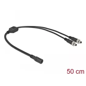   Delock DC megosztó kábel 5,5 x 2,1 mm 1 db. anya   2 db. apa csavarható (DL-86571)