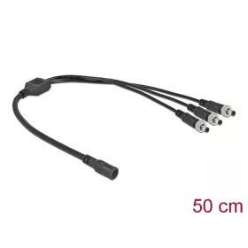   Delock DC megosztó kábel 5,5 x 2,1 mm 1 db. anya   3 db. apa csavarható (DL-86572)