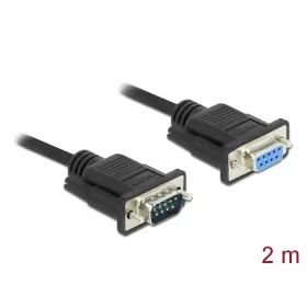   Delock Sub-D9-es, RS-232 soros kábel, apa-anya, 2 m (DL-86579)