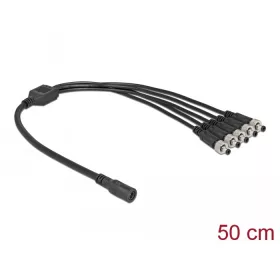   Delock DC megosztó kábel 5,5 x 2,1 mm 1 db. anya   5 db. apa csavarható (DL-86590)