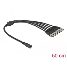   Delock DC megosztó kábel 5,5 x 2,1 mm 1 db. anya   6 db. apa csavarható (DL-86591)