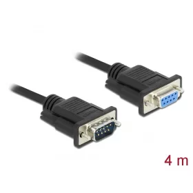   Delock Sub-D9-es, RS-232 soros kábel, apa-anya, 4 m (DL-86619)