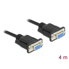   Delock Sub D9-es, null modemű, RS-232 soros kábel, anya-anya, 4 m (DL-86620)