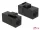 Delock Keystone modul, RJ45-aljzat > RJ45-aljzat, Cat.6 UTP, fekete 25 db.-os (DL-86629)