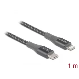   Delock Adat- és töltőkábel USB Type-C  - Lightning  iPhone , iPad  és iPod  készülékhez szürke 1 m M (DL-86631)