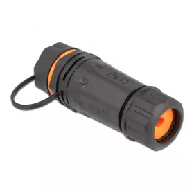   Delock Vízhatatlan védőkupakkal és borítással ellátott kábelkonnektor RJ45 anya - RJ45 anya Cat.6A (DL-86700)