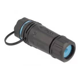   Delock Vízhatatlan védőkupakkal és borítással ellátott kábelkonnektor RJ45 anya - RJ45 anya Cat.6A (DL-86701)