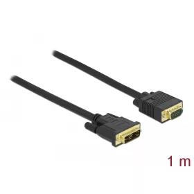   Delock Kábel DVI 12+5 csatlakozódugóval - VGA csatlakozódugóval 1 m (DL-86748)