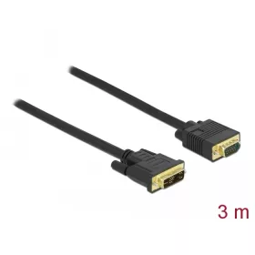   Delock Kábel DVI 12+5 csatlakozódugóval - VGA csatlakozódugóval 3 m (DL-86750)