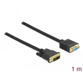   Delock Kábel DVI 12+5 csatlakozódugóval - VGA csatlakozódugóval 1 m (DL-86752)