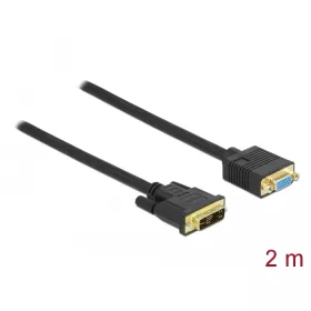   Delock Kábel DVI 12+5 csatlakozódugóval - VGA csatlakozódugóval 2 m (DL-86753)
