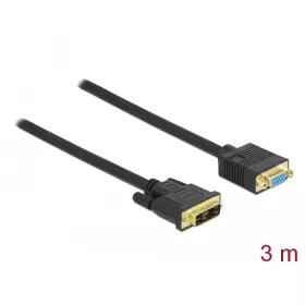   Delock Kábel DVI 12+5 csatlakozódugóval - VGA csatlakozódugóval 3 m (DL-86754)