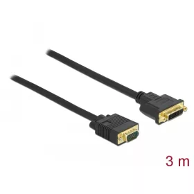   Delock Kábel DVI 24+5 csatlakozódugóval - VGA csatlakozódugóval 3 m (DL-86758)